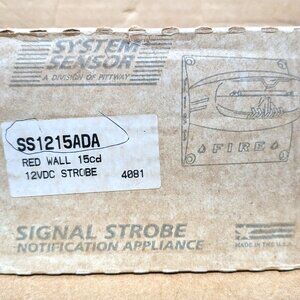 SYSTEM SENSOR SS1215ADA RED 12VDC STROBE 15cd WALL MOUNT